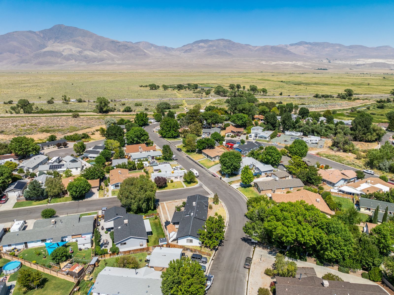 77 Olivia Lane Big Pine, CA 93513 - Photo 32 of 35 an aerial view of multiple house