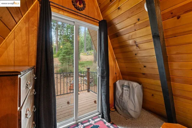 a view of a door and chair