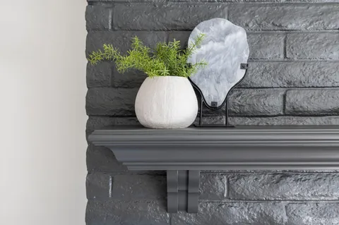 a closeup of a sink and a potted plant