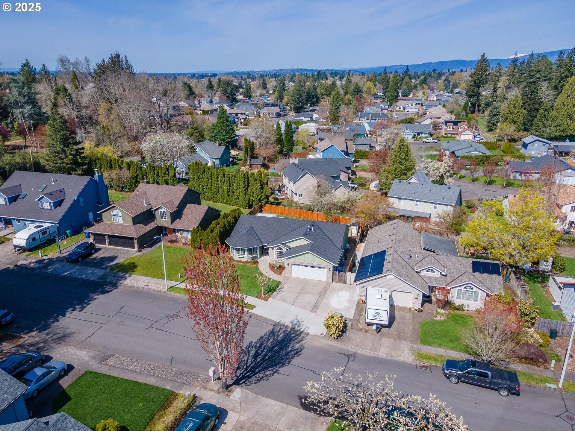 3983 Southeast 30th Street Gresham, OR 97080 - Photo 32 of 34 an aerial view of a houses with a swimming pool