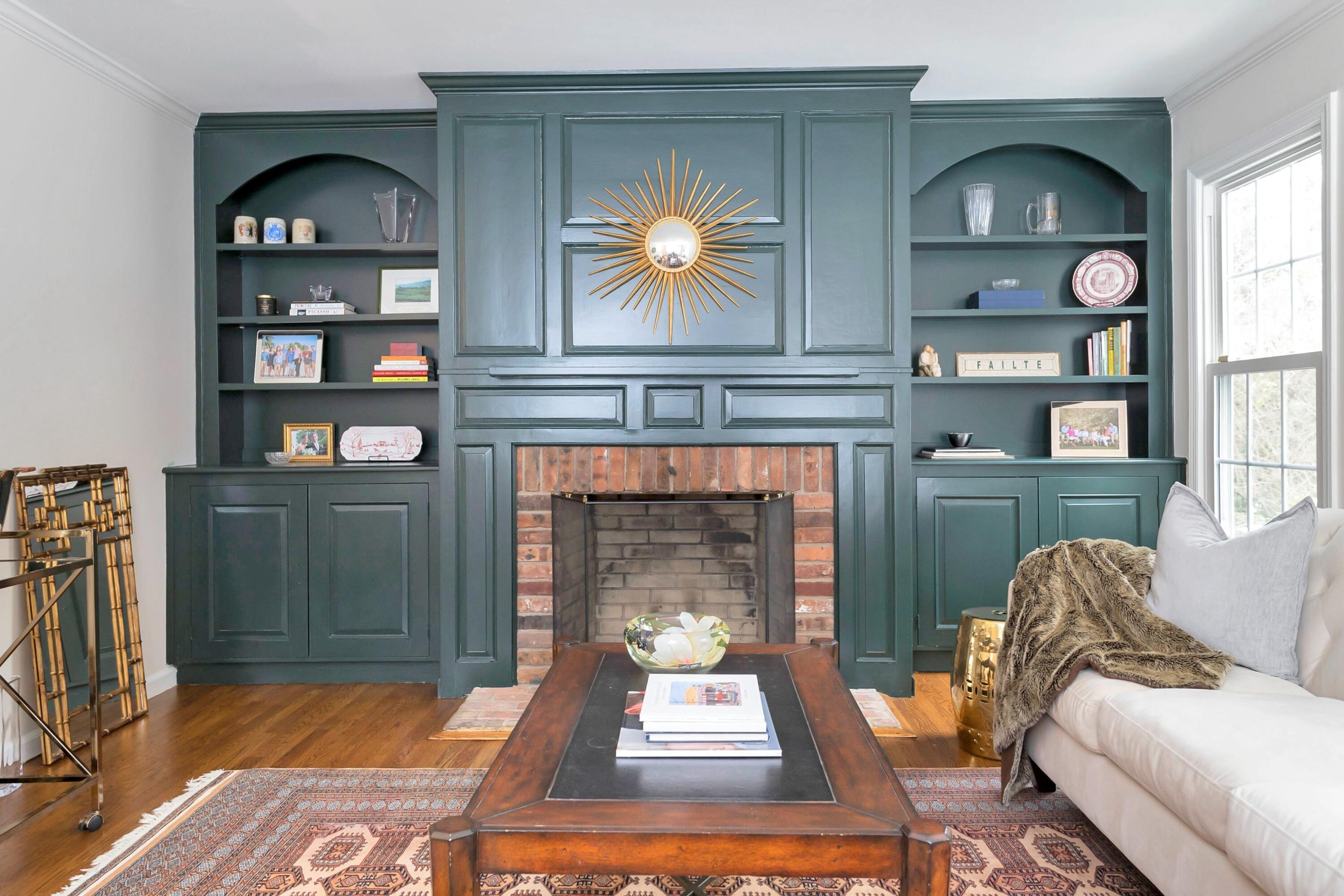 2 Red Barn Road Darien, CT 06820 - Photo 4 of 38 a living room with furniture and a fireplace