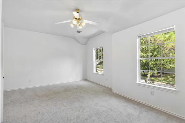 an empty room with a window