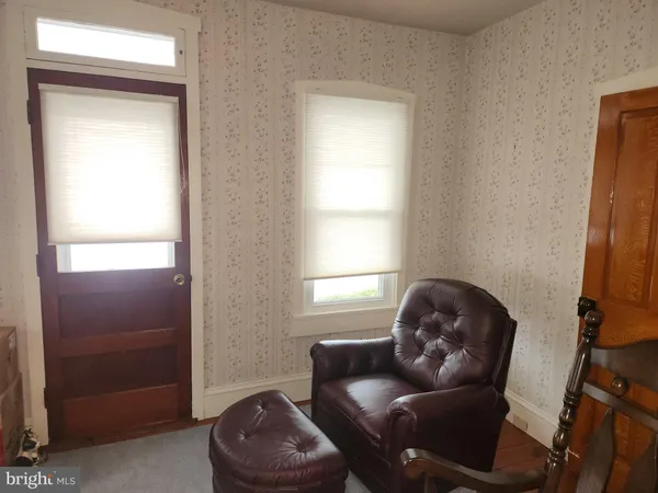 a lamp on a table in a room
