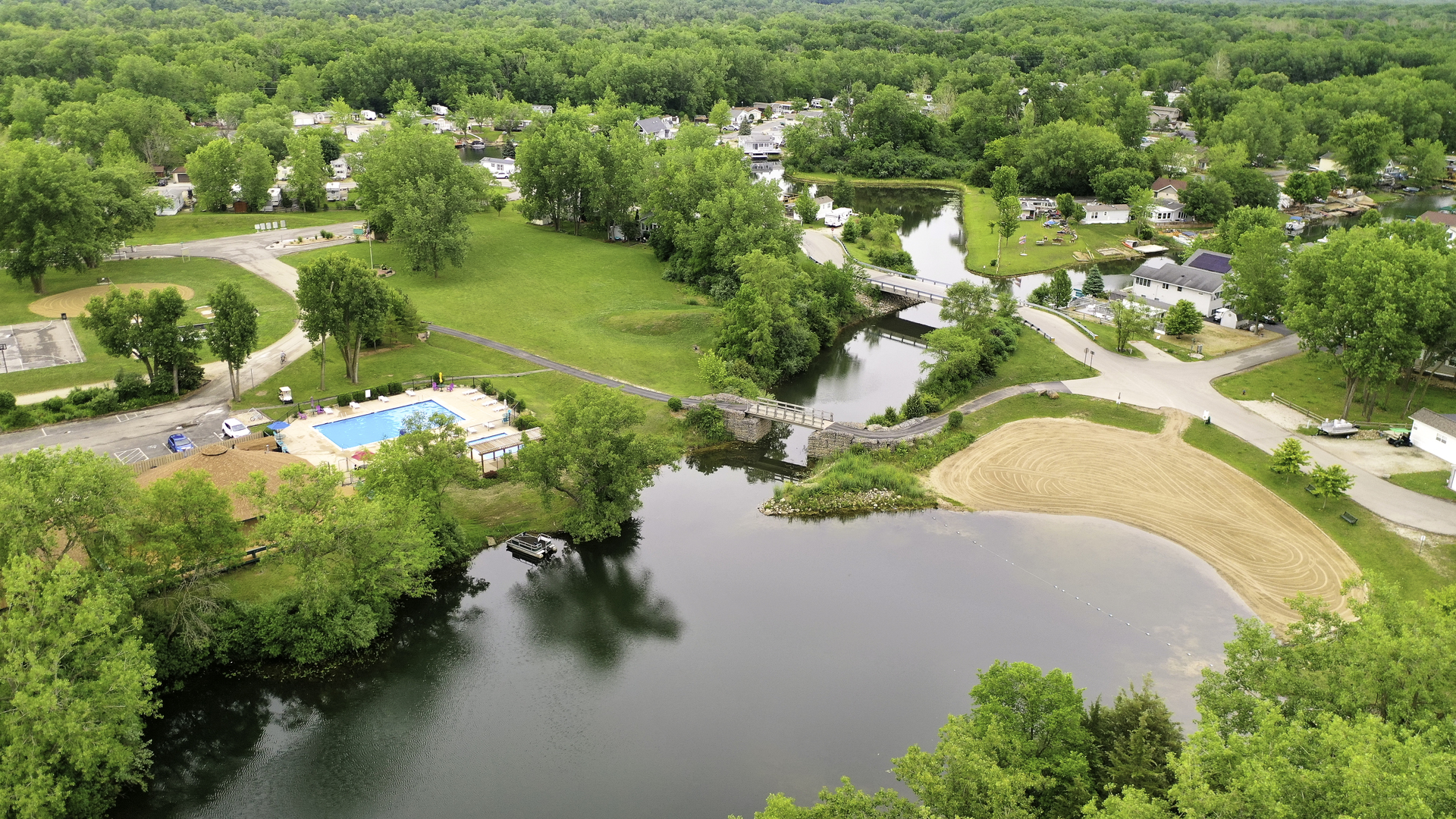 59 Dinosaur Road Wilmington, IL 60481 - Photo 17 of 17 a view of a lake with a yard