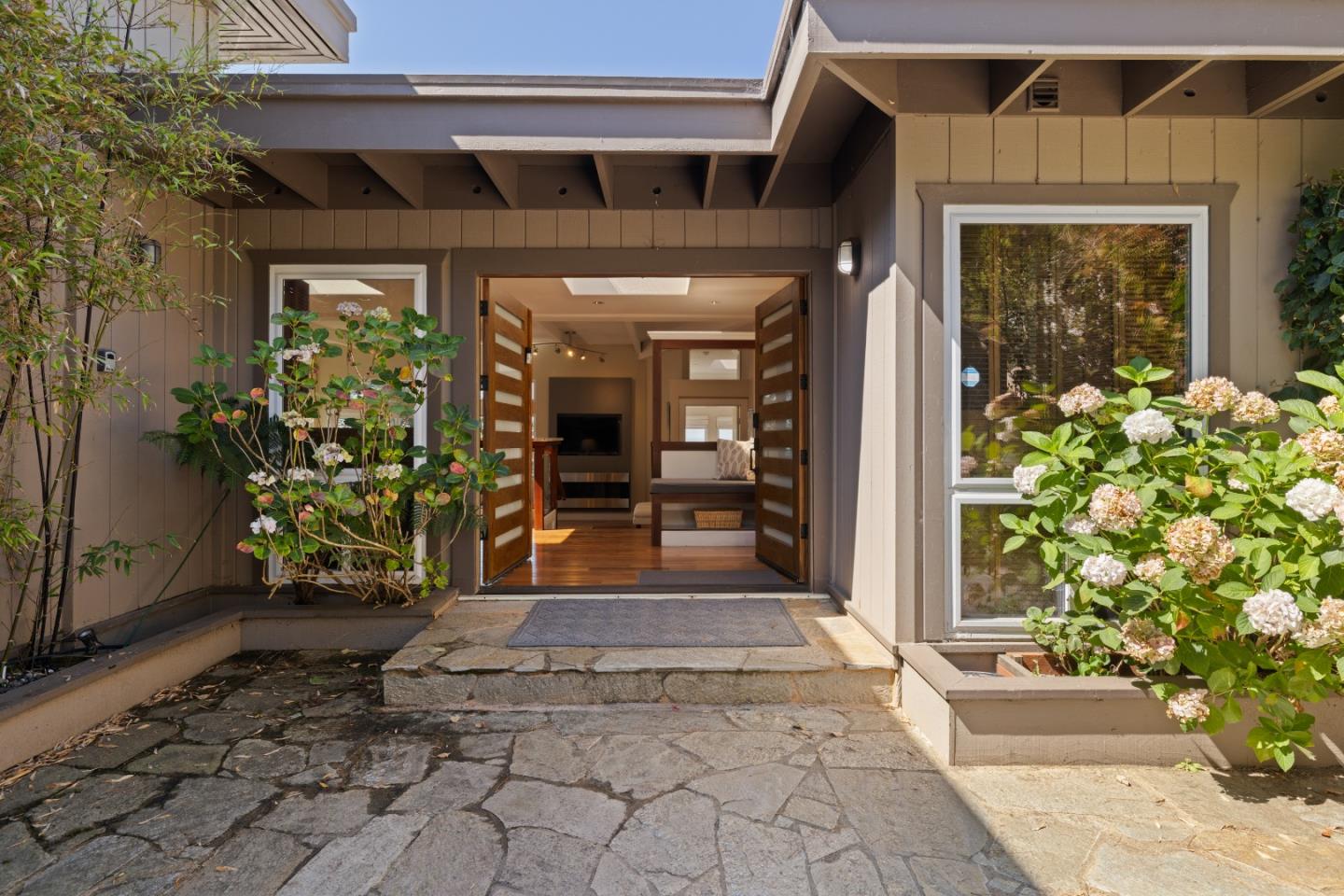 a view of a entryway door of the house
