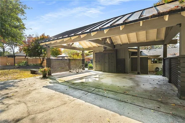 a view of a building with a outdoor space