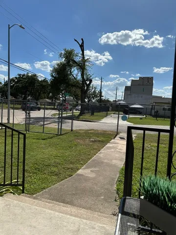 a park with lots of table and chairs