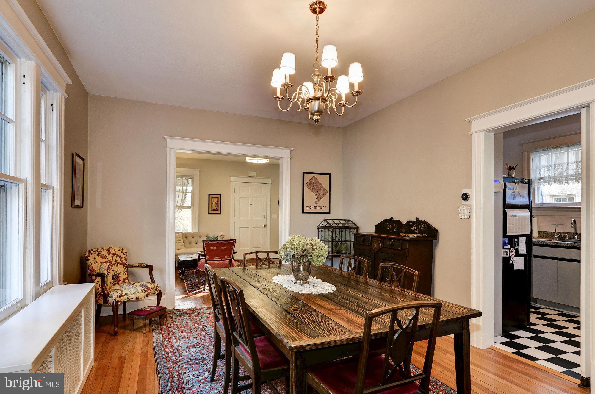 3335 Military Road Northwest Washington, DC 20015 - Photo 11 of 30 Dining Room View to Kitchen