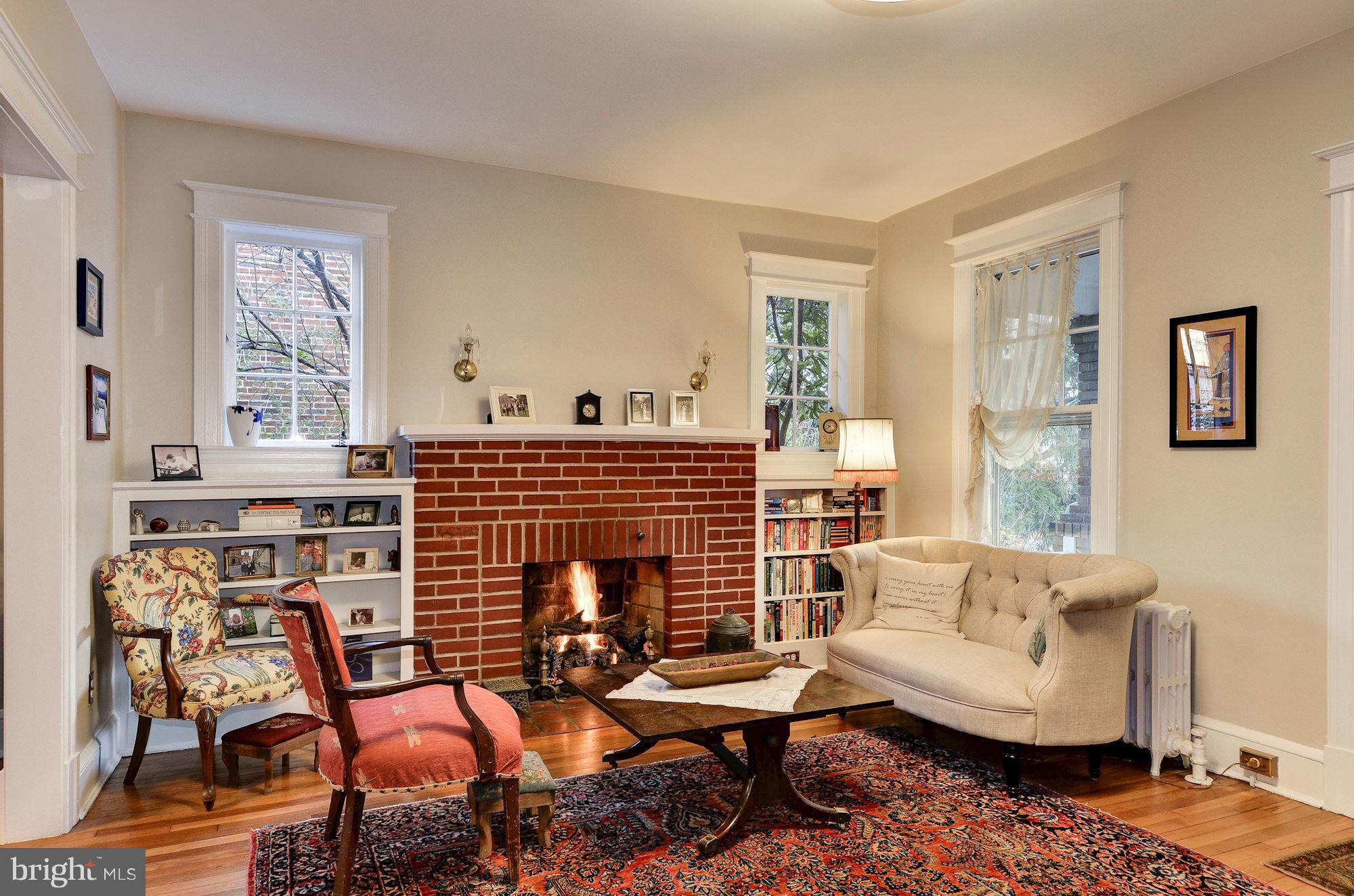 3335 Military Road Northwest Washington, DC 20015 - Photo 7 of 30 Living Room with Cozy Gas Fireplace