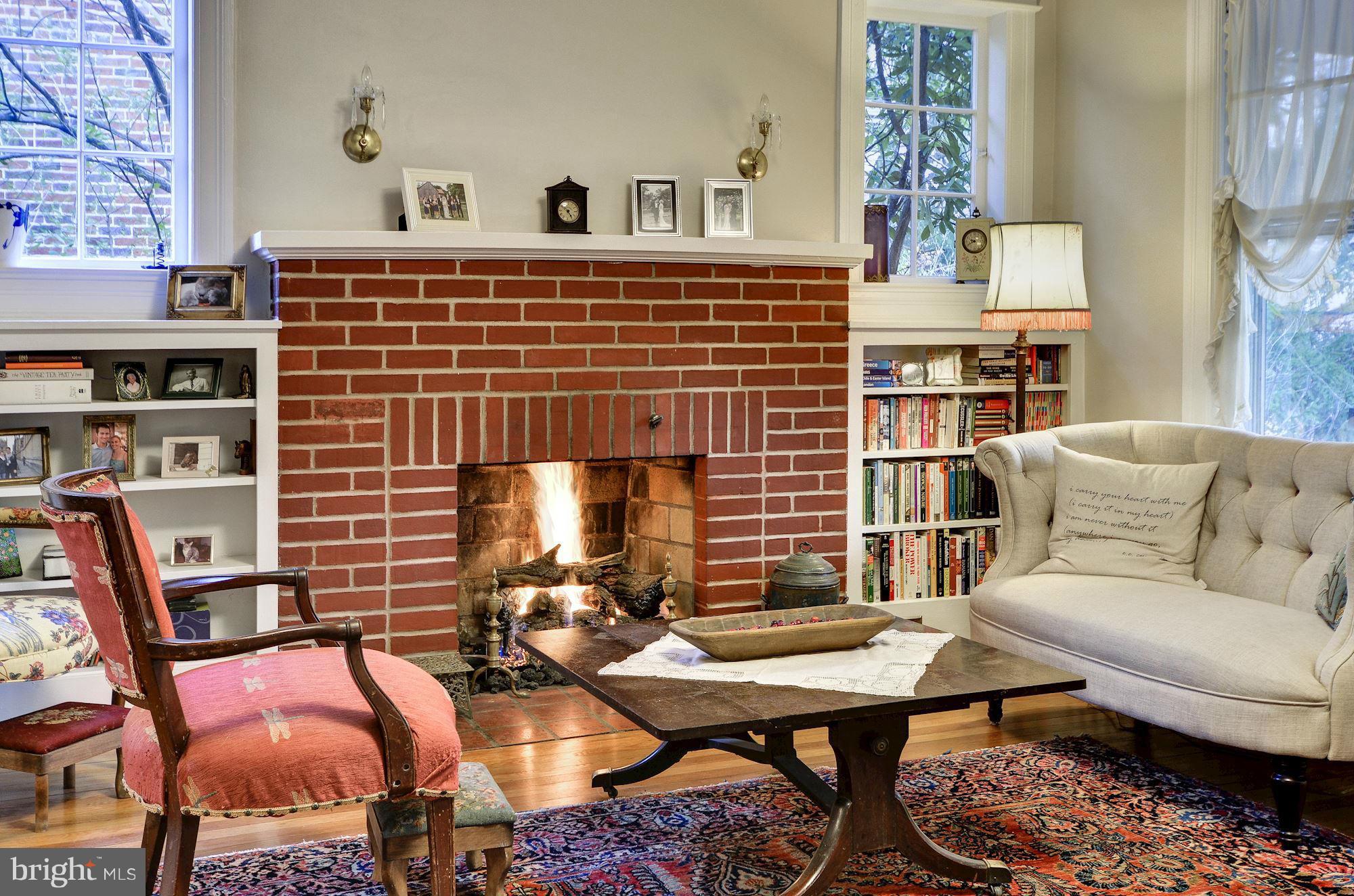 3335 Military Road Northwest Washington, DC 20015 - Photo 8 of 30 Living Room with Cozy Gas Fireplace