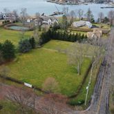 a view of a lake with outdoor space