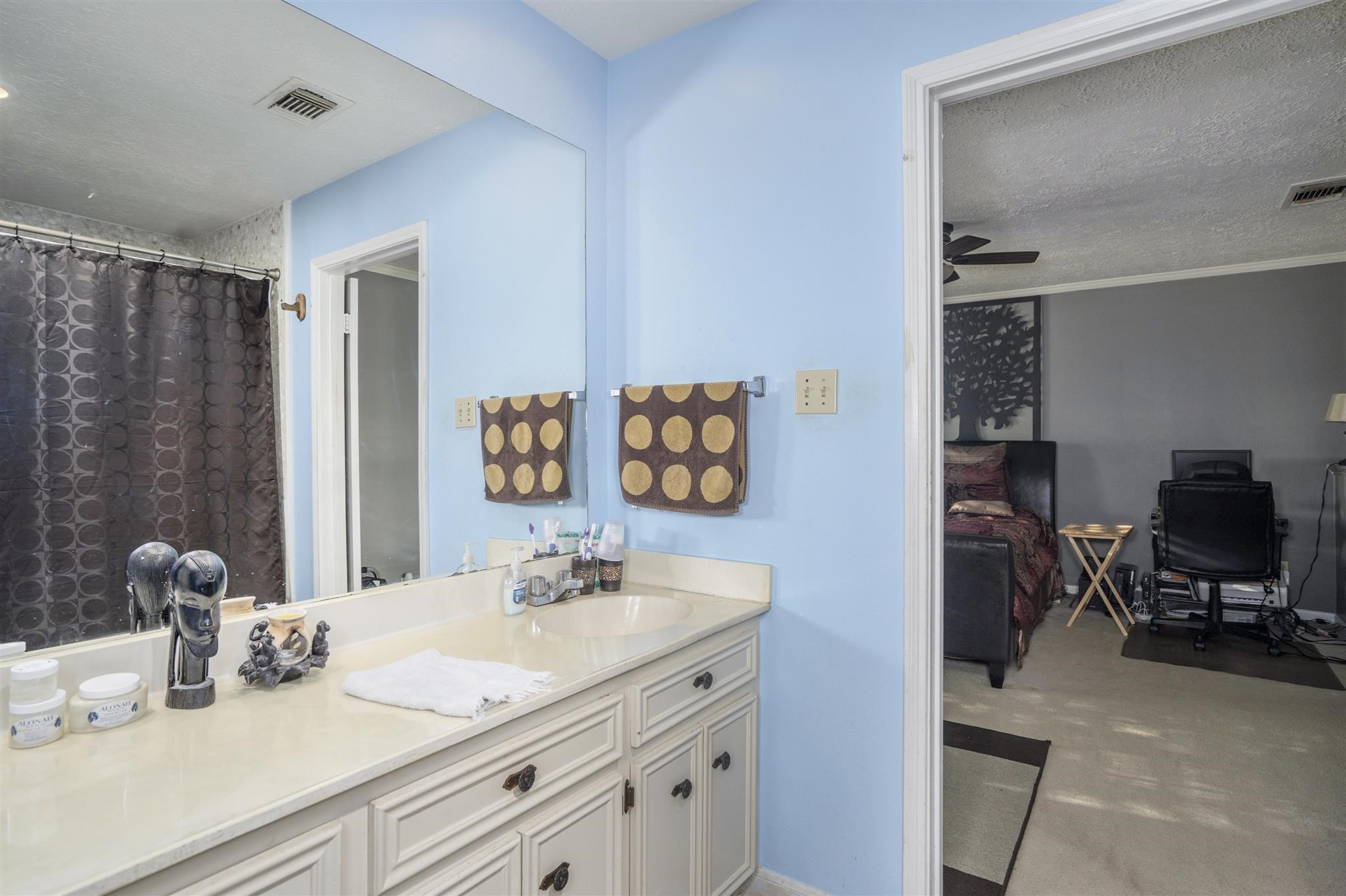 10763 Sandpiper Drive Houston, TX 77096 - Photo 17 of 26 a bathroom with a sink double vanity and a mirror