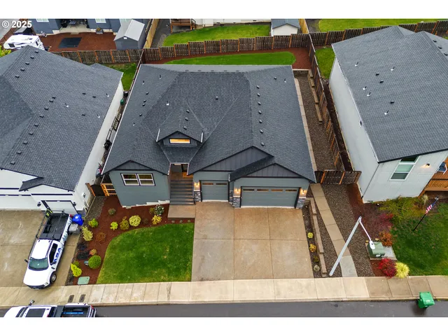 an aerial view of multiple house