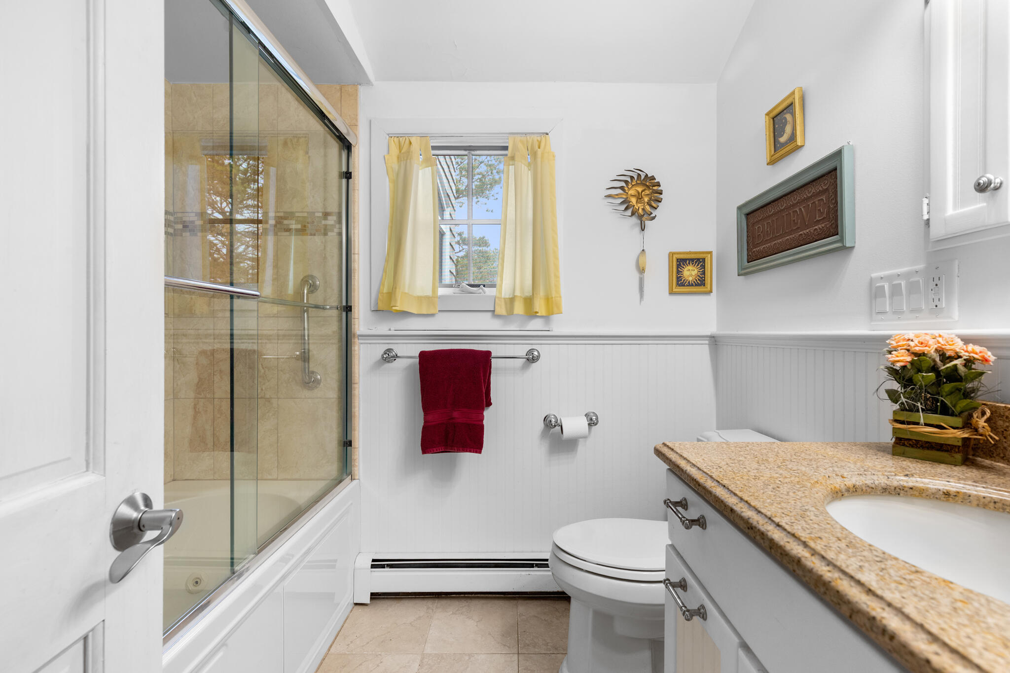 311 South Sunken Meadow Road Eastham, MA 02642 - Photo 27 of 57 a bathroom with a sink a toilet and a shower