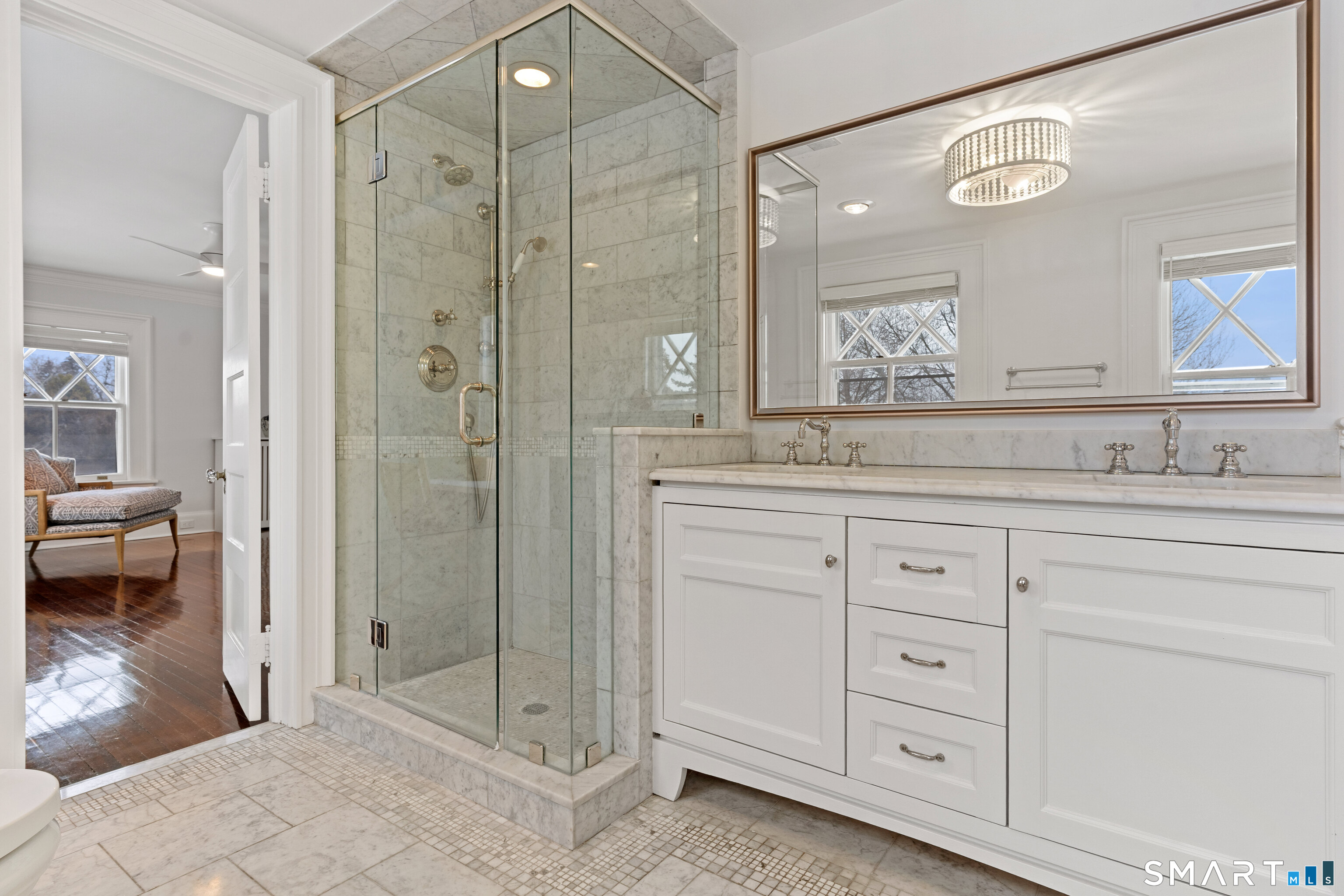 40 Rogers Road Stamford, CT 06902 - Photo 24 of 40 a spacious bathroom with double sink and shower
