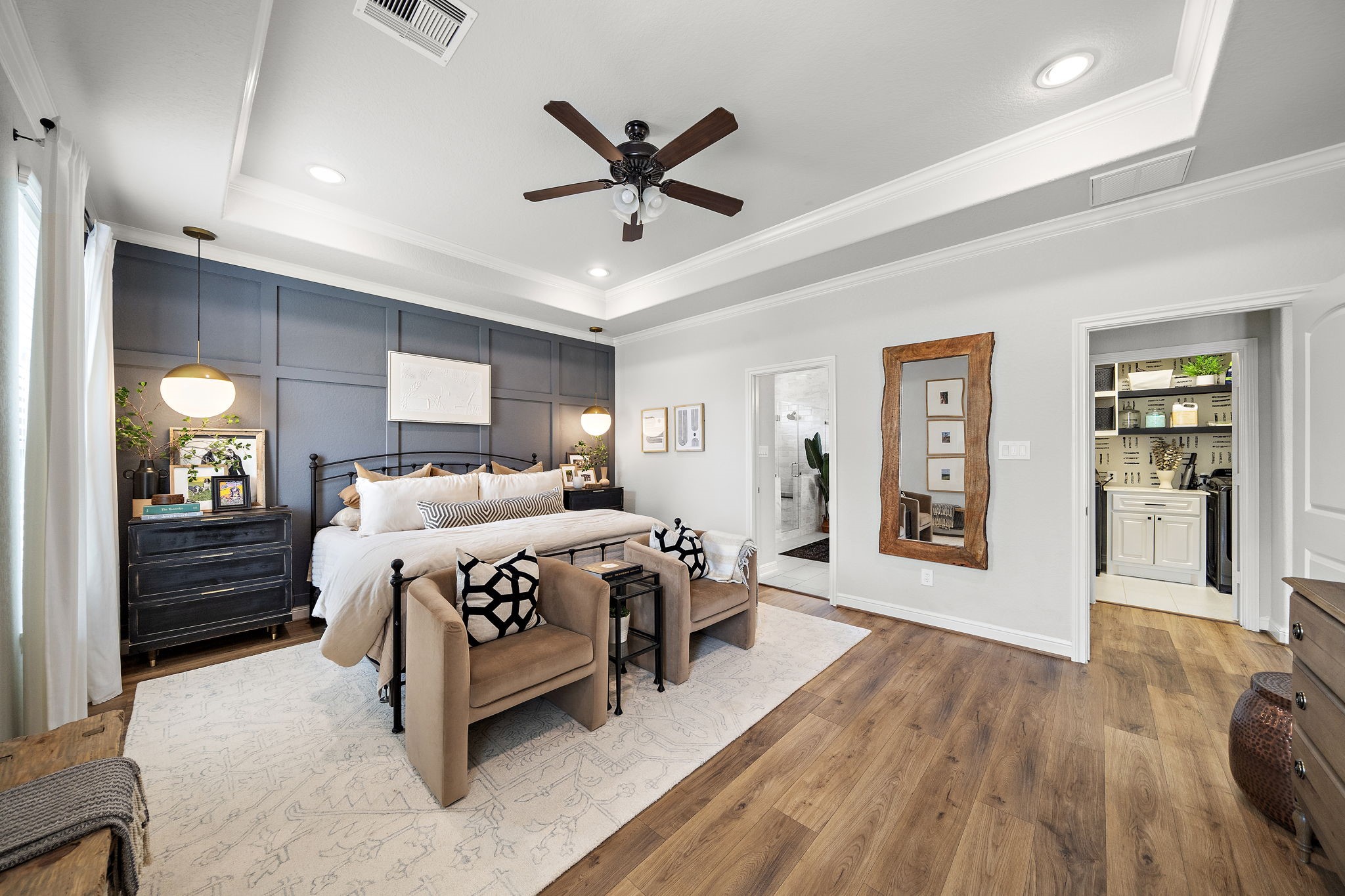 19103 Heather Downs Court Cypress, TX 77429 - Photo 20 of 35 a bedroom with a bed and ceiling fan