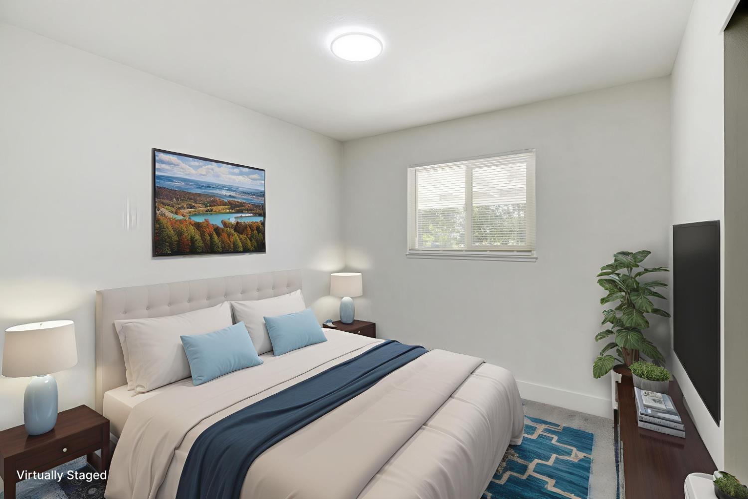 124 Fargo Way Folsom, CA 95630 - Photo 41 of 60 a bedroom with a bed and a flat screen tv