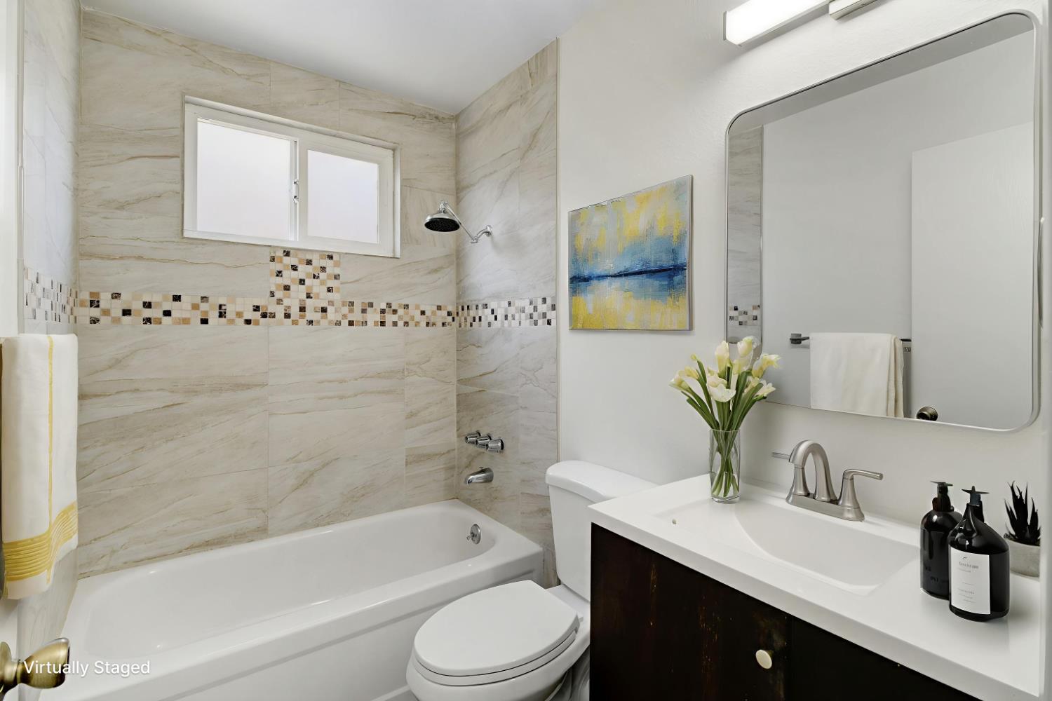 124 Fargo Way Folsom, CA 95630 - Photo 44 of 60 a bathroom with a granite countertop bathtub sink vanity mirror and toilet