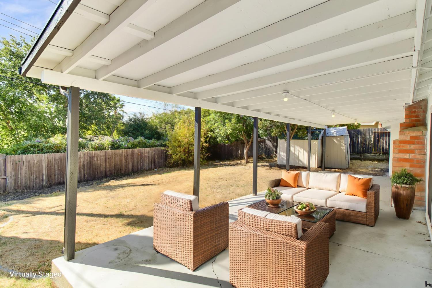 124 Fargo Way Folsom, CA 95630 - Photo 49 of 60 a outdoor space with patio the couches and dining table with garden view
