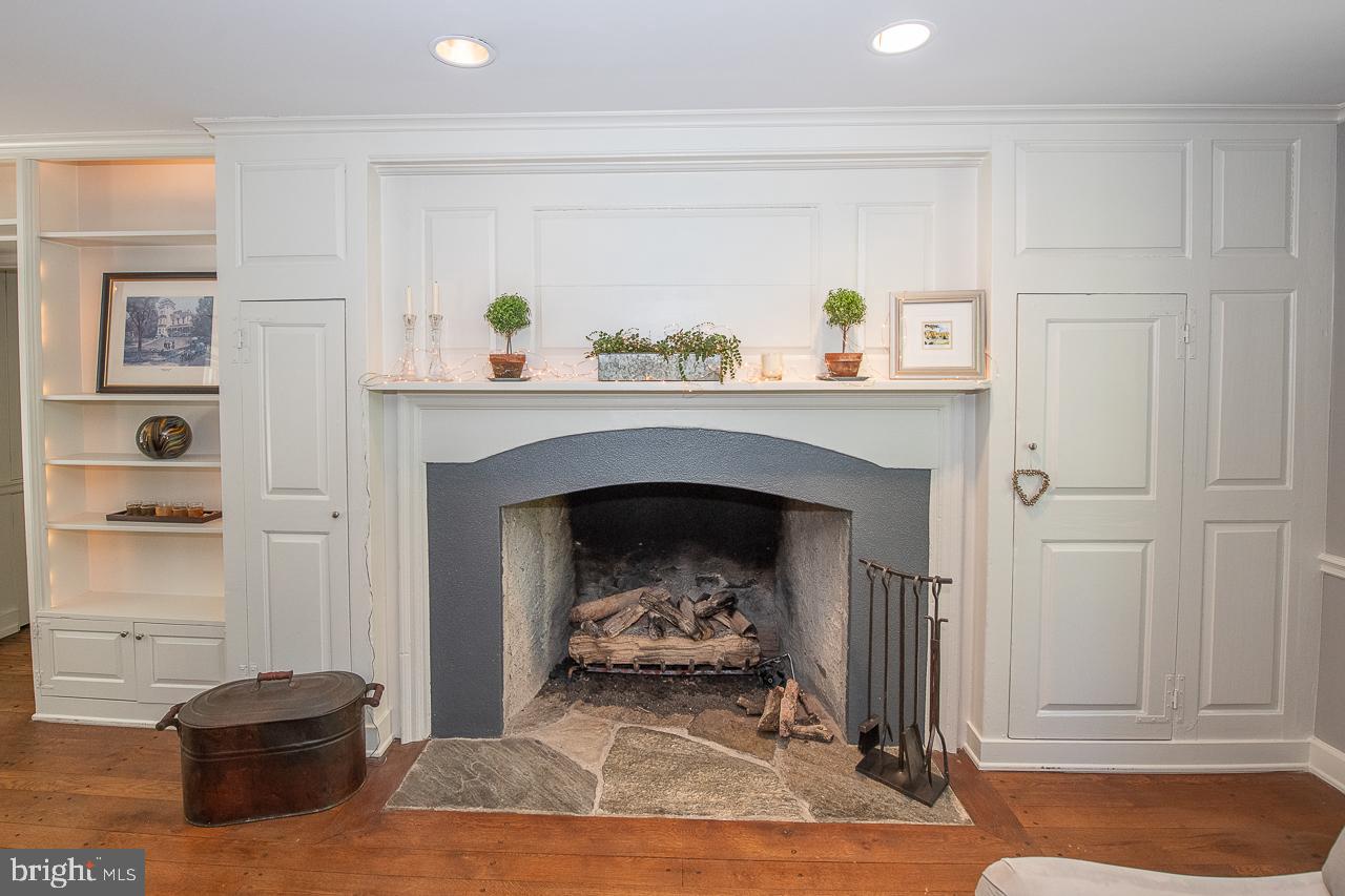 20 Righters Mill Road Gladwyne, PA 19035 - Photo 7 of 48 Living Room Fireplace surrounded by Built Ins