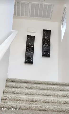 an empty room with a bathroom