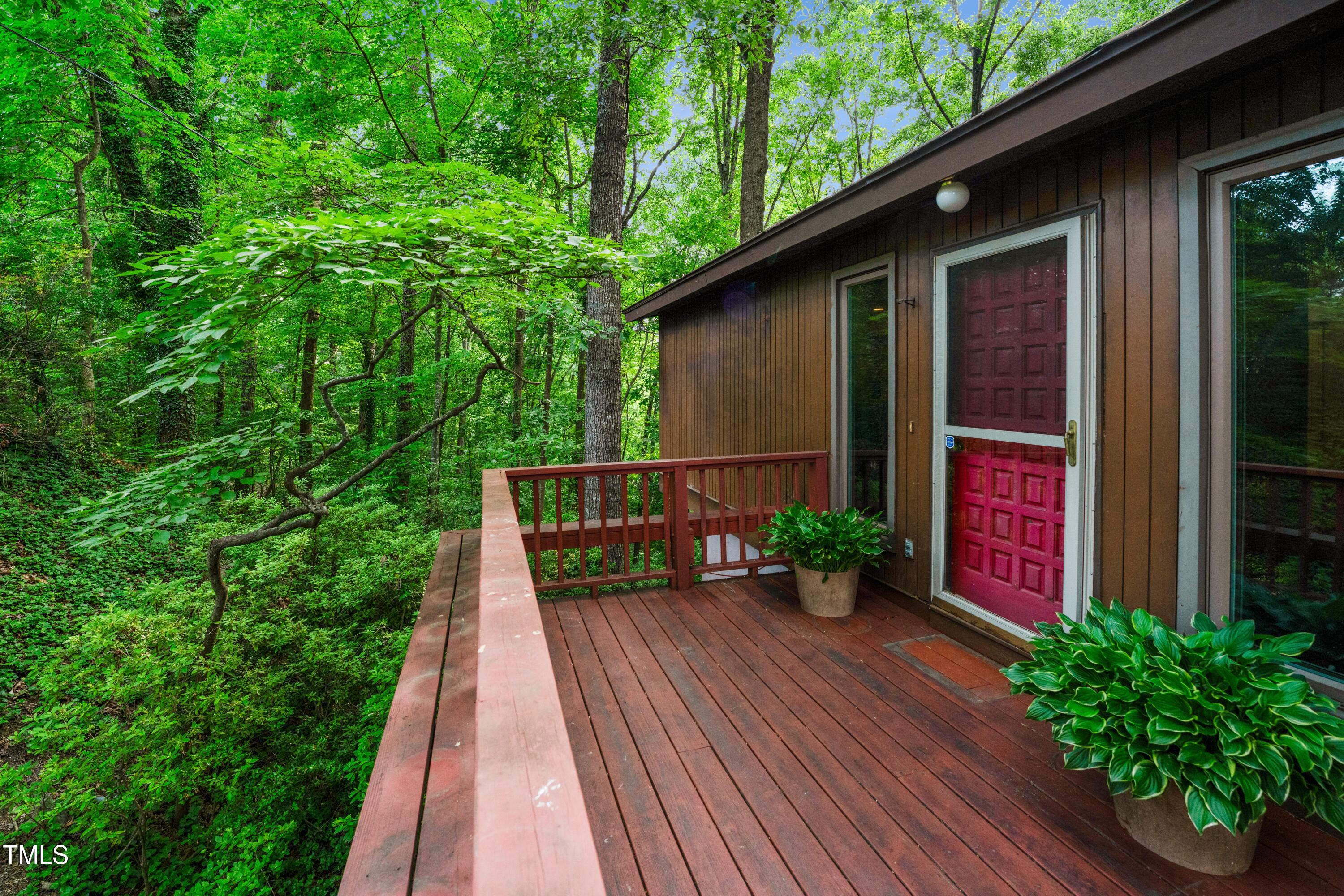 3416 Ocotea Street Raleigh, NC 27607 - Photo 42 of 46 a view of balcony with potted plants
