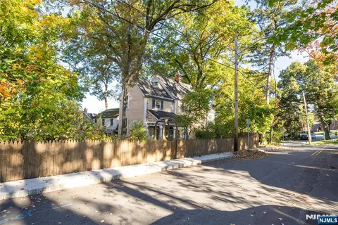 a view of road with trees