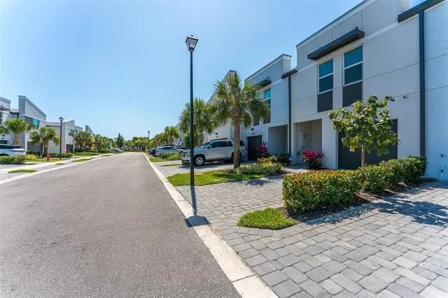 an aerial view of a city with lots of residential buildings