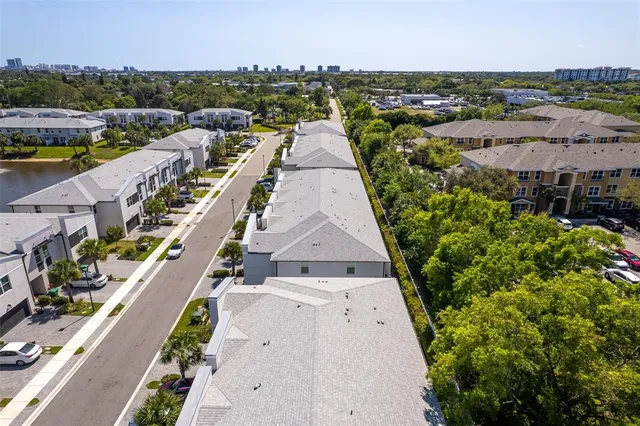an aerial view of a city