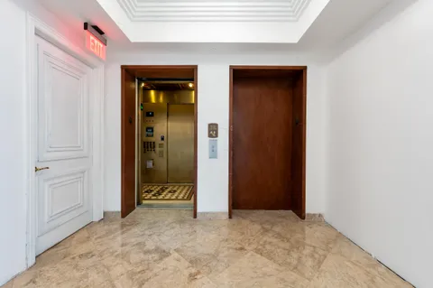 a room with a large window