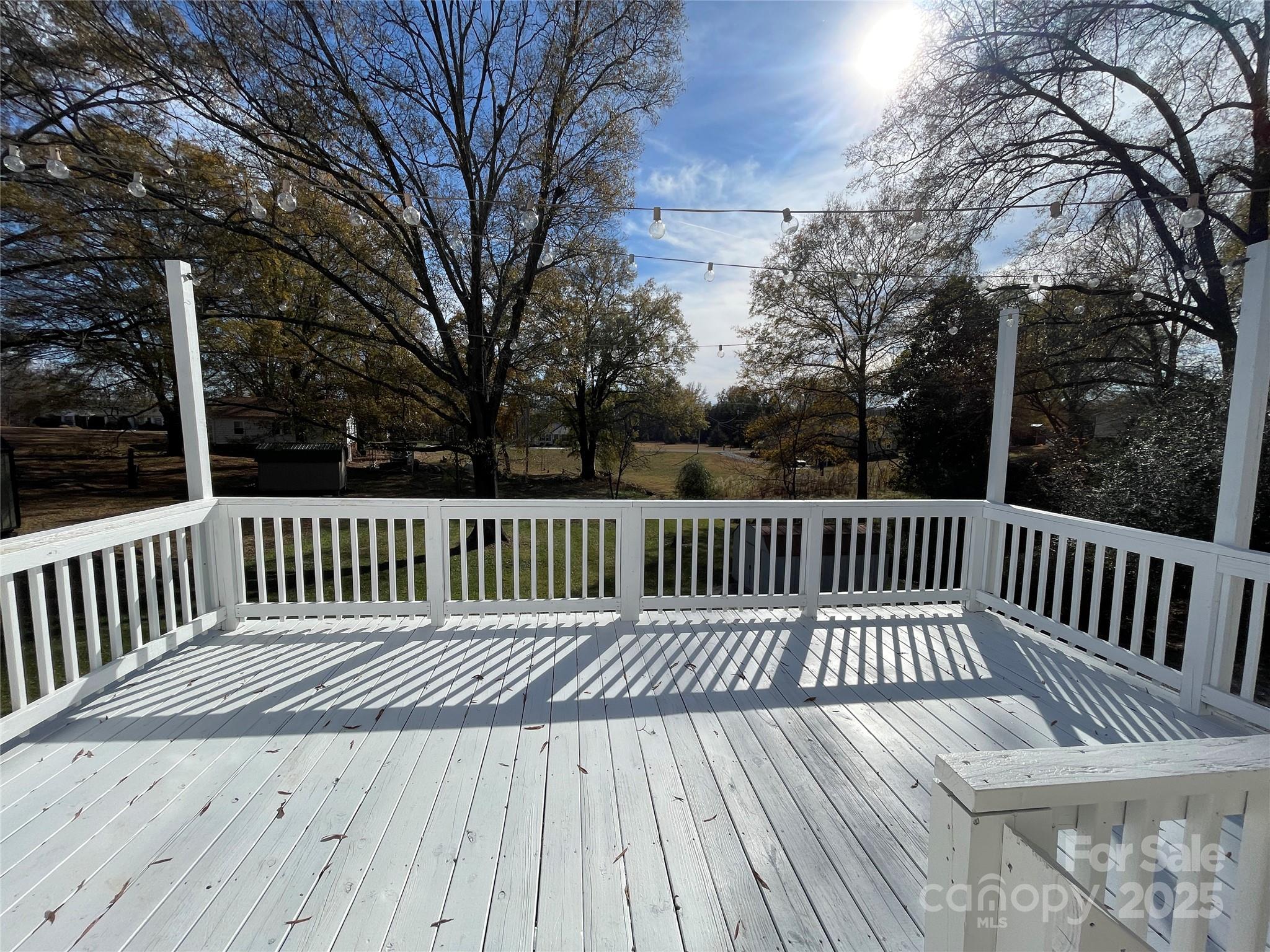 613 Gurley Street Albemarle, NC 28001 - Photo 4 of 43 a view of a wooden deck with trees