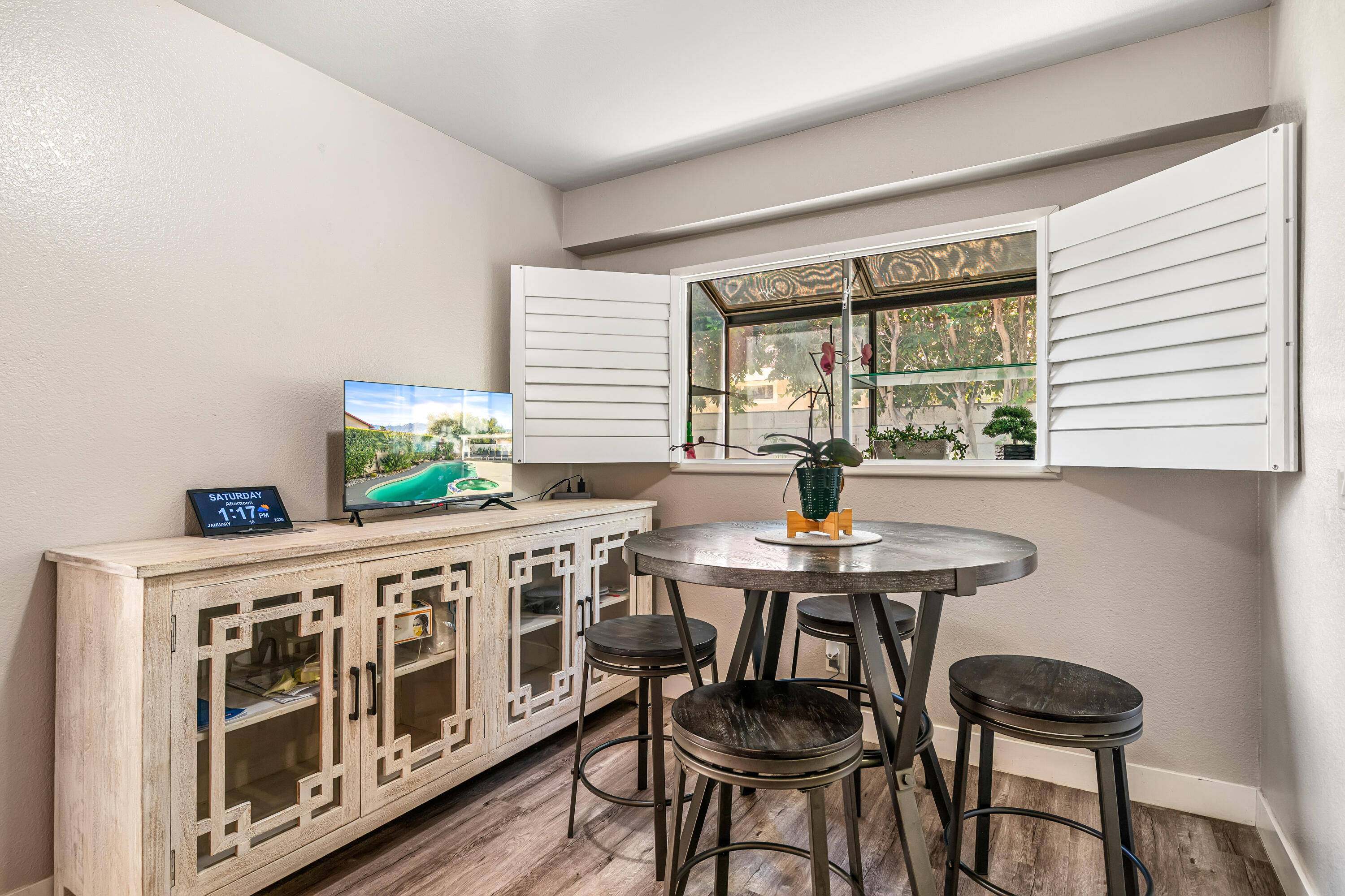 67265 Rango Road Cathedral City, CA 92234 - Photo 22 of 49 a view of a dining room with furniture window and outside view