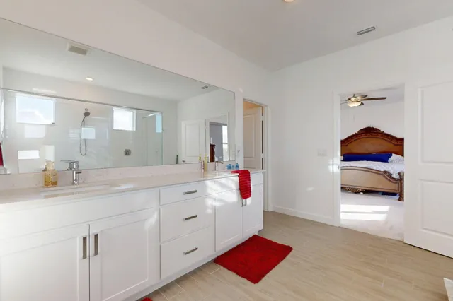 a storage room with washer and dryer