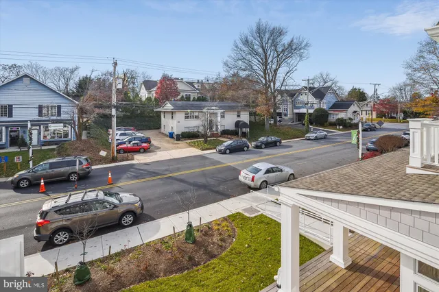 a view of city from a balcony