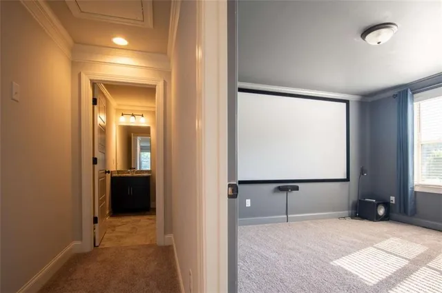 a bathroom with a shower and a toilet