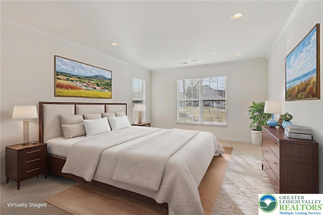 2076 Kingsview Road Lower Macungie Township, PA 18062 - Photo 25 of 53 a bedroom with a bed and a painting on the wall