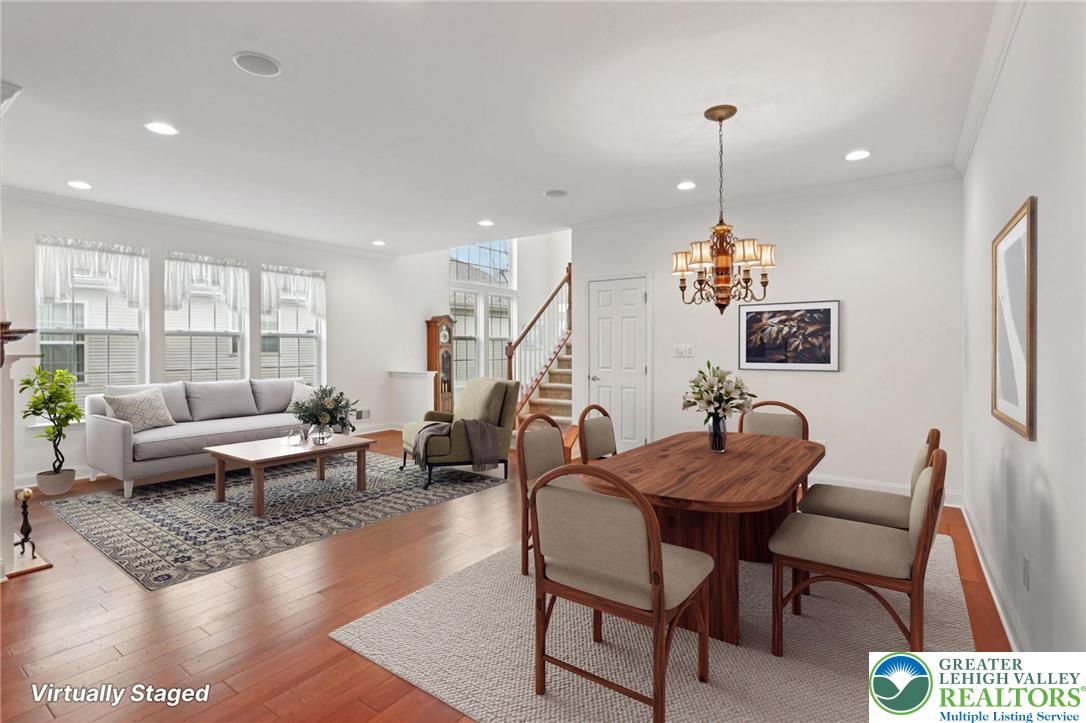 2076 Kingsview Road Lower Macungie Township, PA 18062 - Photo 8 of 53 a living room with furniture and a wooden floor