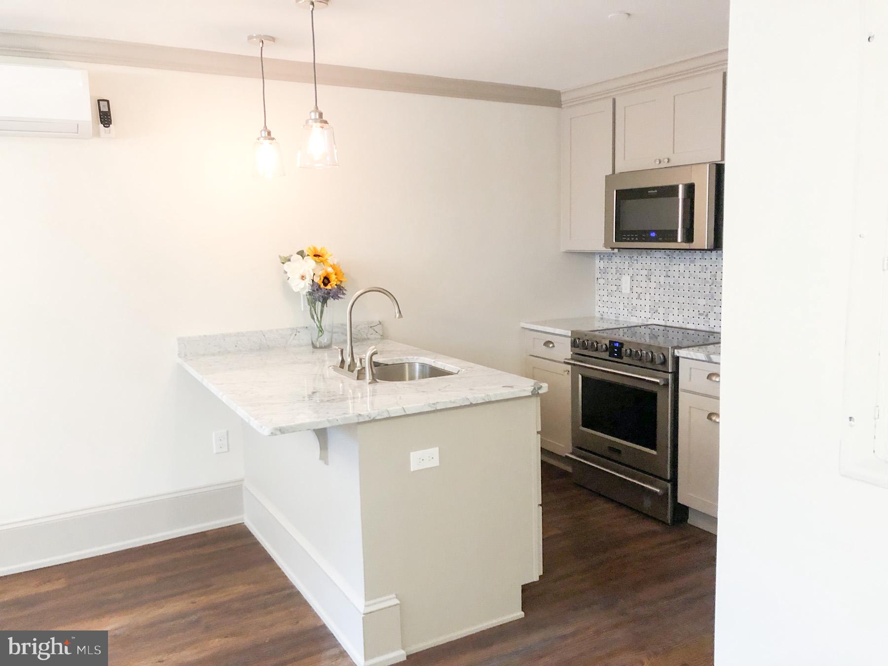 1302 East Capitol Street Northeast, Unit B Washington, DC 20003 - Photo 4 of 23 a kitchen with a sink and a microwave