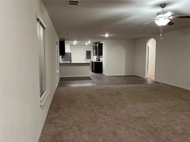 an empty room with a window