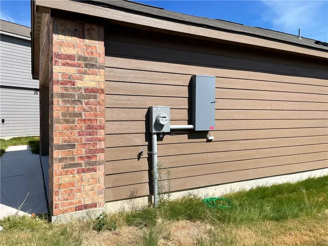 a view of wooden door