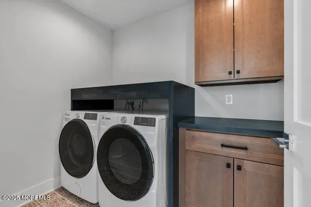 a front view of house with garden and trees