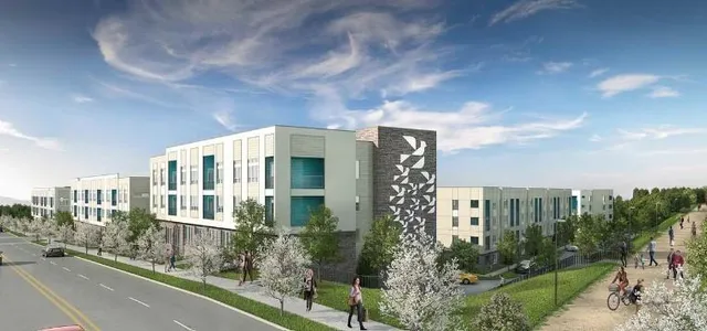 a view of a city from a balcony