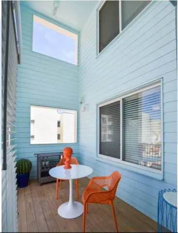 a outdoor living space with furniture