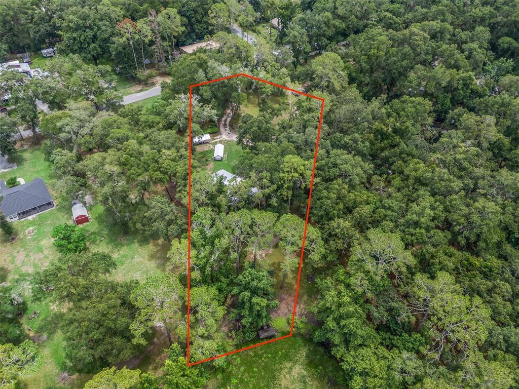 8970 Cr 646 Bushnell Bushnell, FL 33513 - Photo 32 of 39 an aerial view of residential house with outdoor space and trees all around