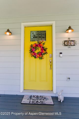 a view of a entryway door front of house