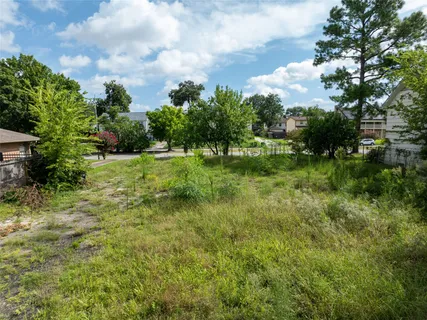 a view of a garden with an outdoor space