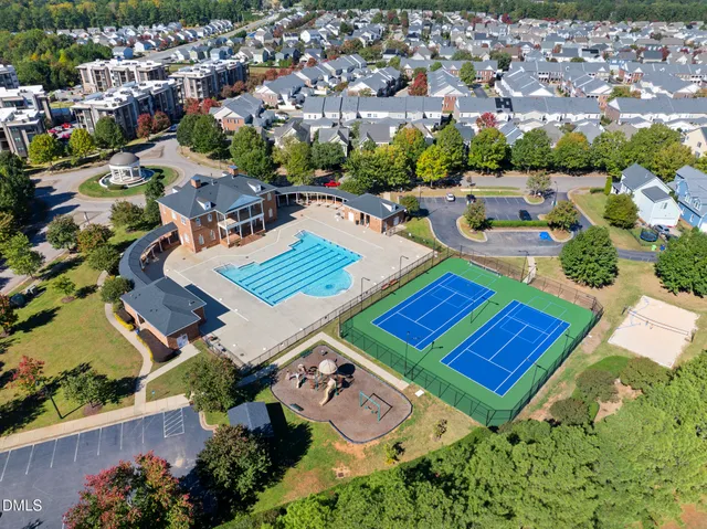an aerial view of a city