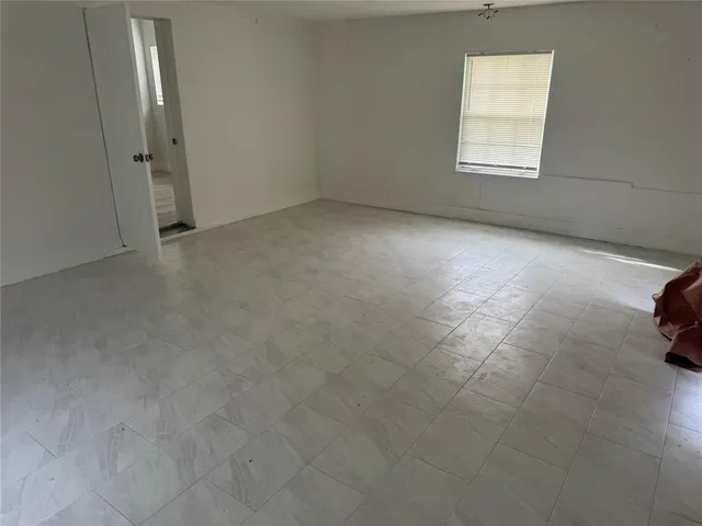 an empty room with a window