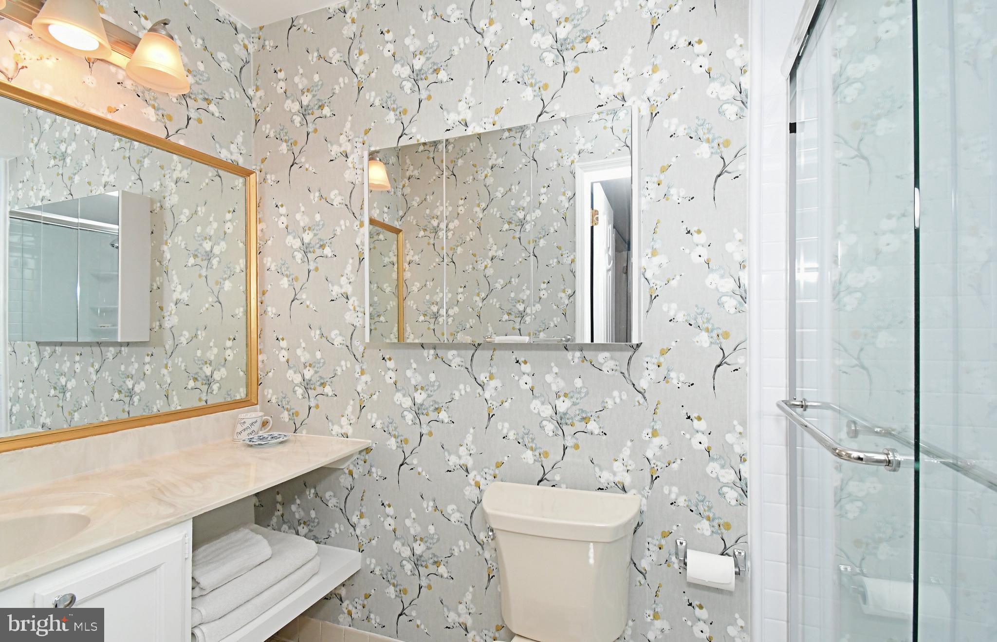 28 Flintlock Lane Chesterbrook, PA 19087 - Photo 55 of 69 a bathroom with a sink a toilet and shower