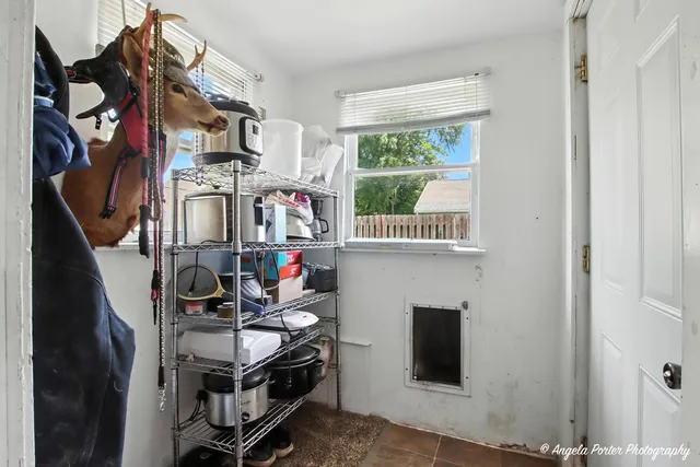 a view of storage and utility room
